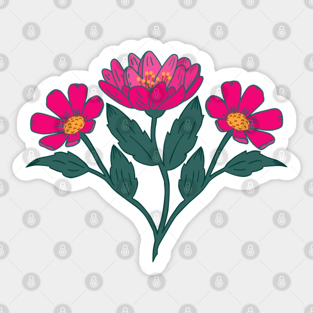 Wildflower bouquet Sticker by Jennifer Ladd